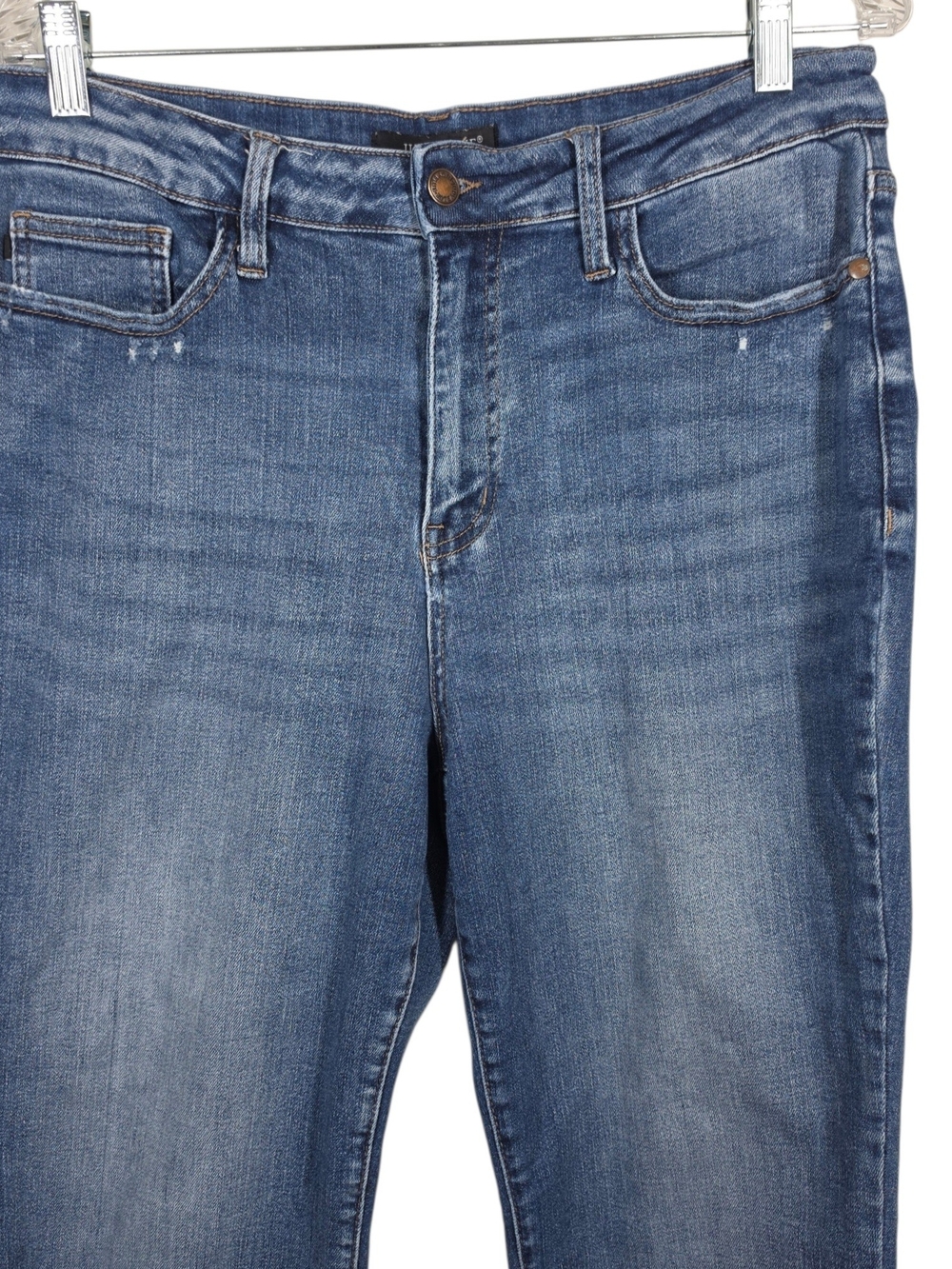 JUDY BLUE MEDIUM WASH HIGH RISE CROP JEAN - Picture 3 of 7